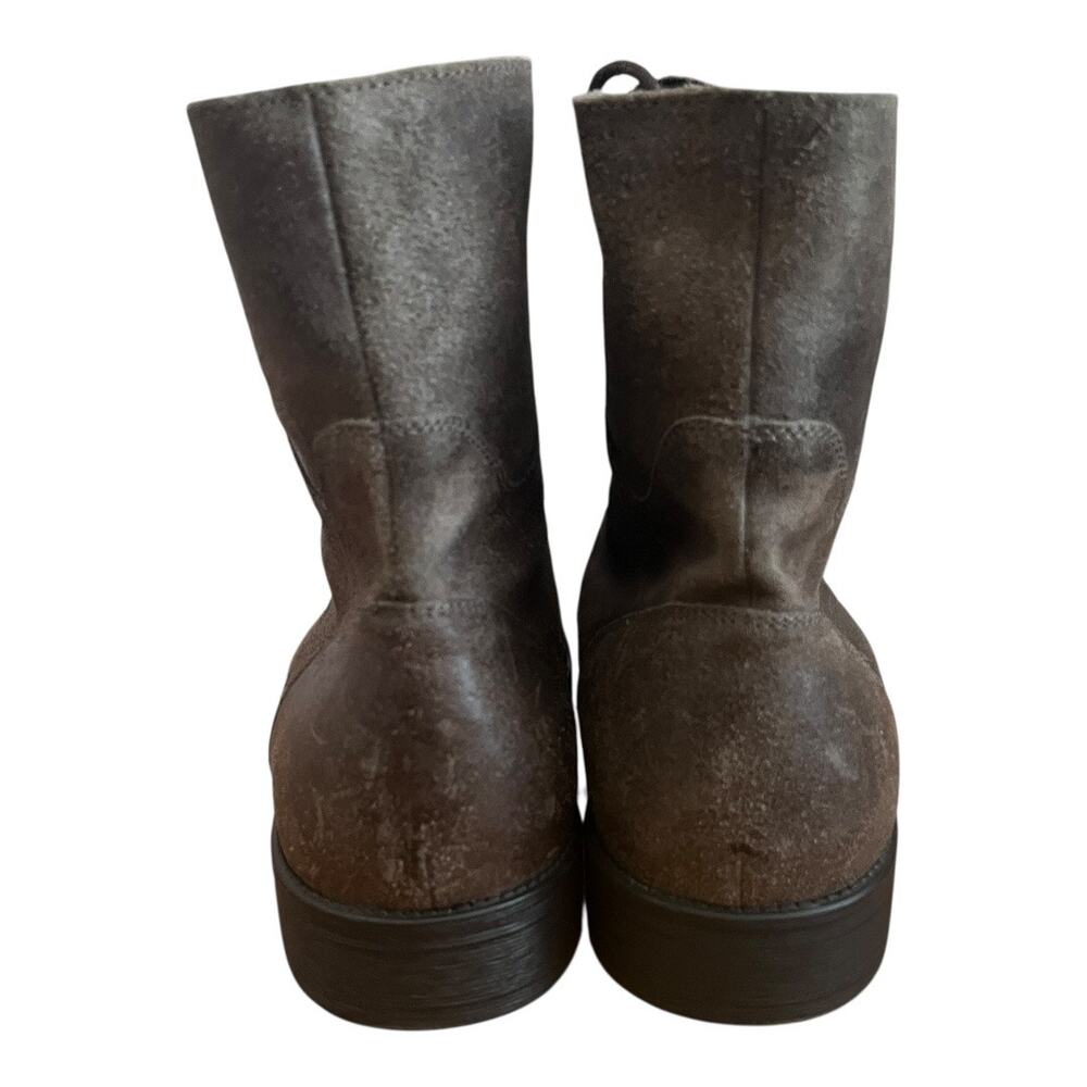 ASTON GREY Collection Brooklyn Gray Leather Combat Boots size 12 - Picture 3 of 15